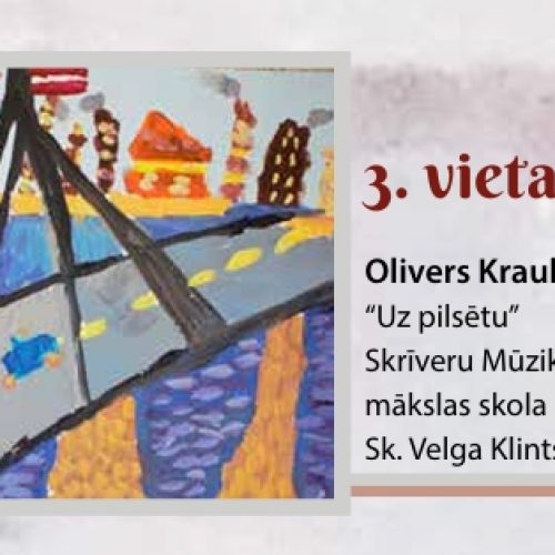 1.klases audzēknis Olivers Krauklis iegūst 3.vietu VII Starptautiskā gleznošanas konkursā.