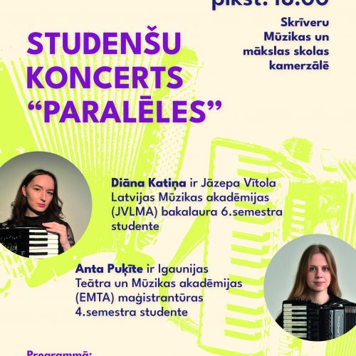 21.maijā, koncerts PARALĒLES
